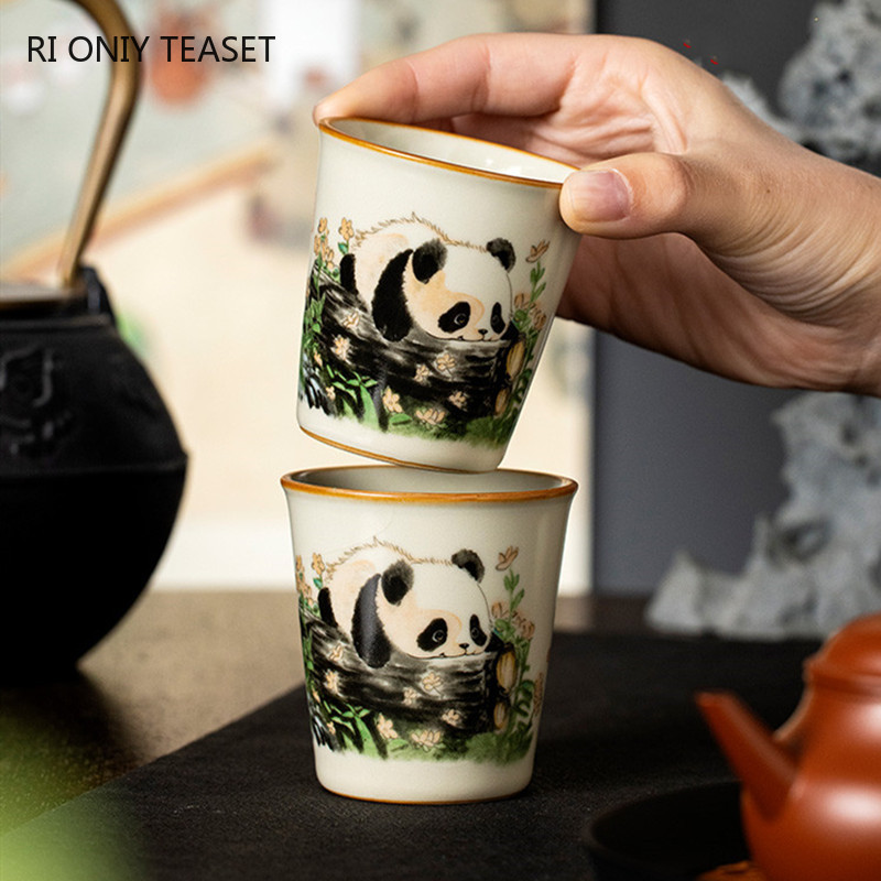 Handmade Ceramic Mug - 1 шт., китайская традиция Ru Kiln,