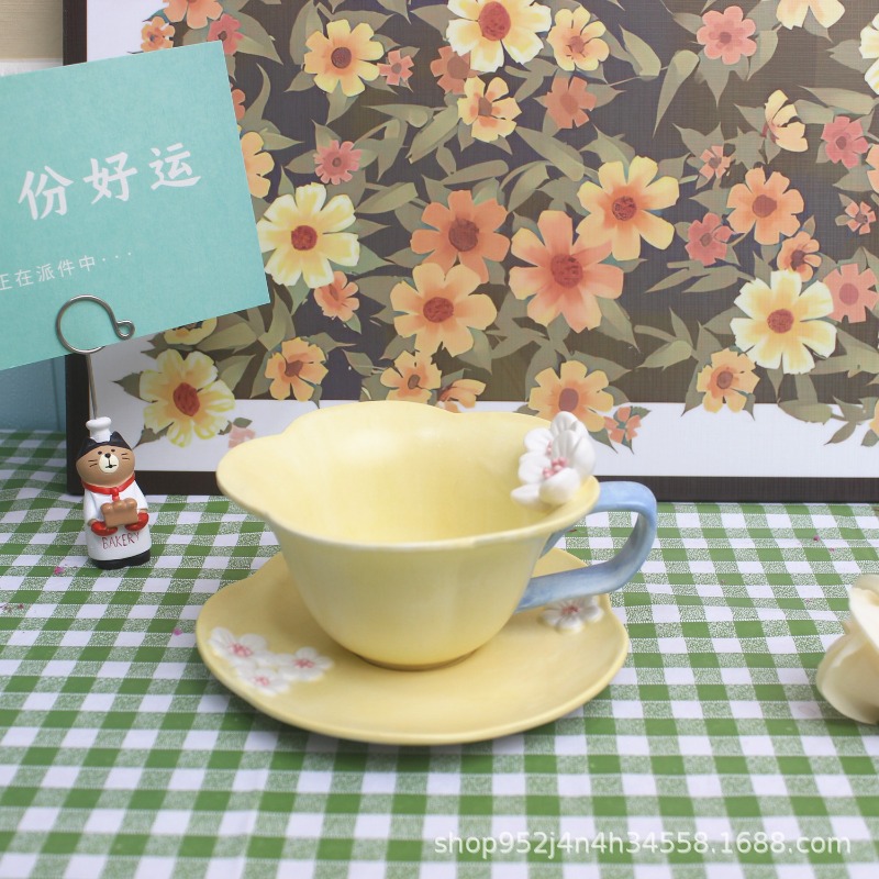 Handmade Ceramic Mug - Набор кофейных чашек с блюдцами: простая