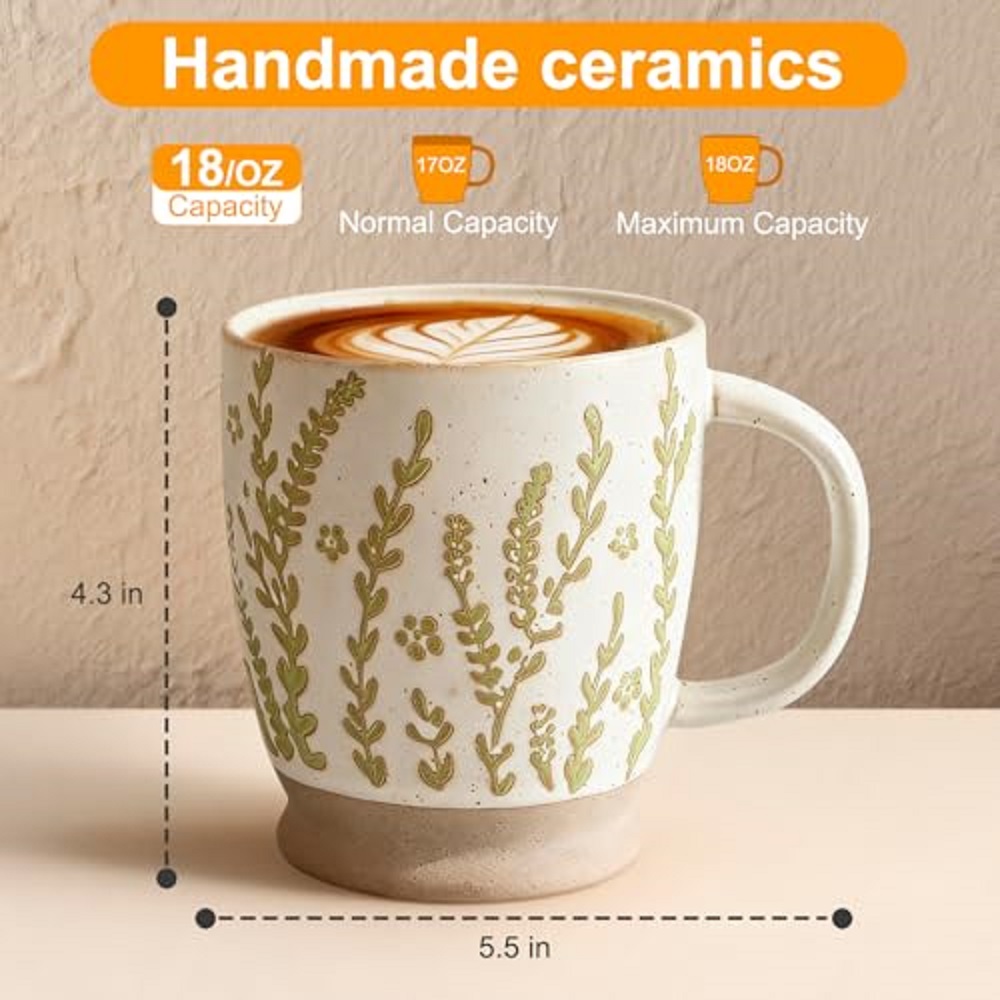 Кружка для кофе 18 унций в под – обзор и цена Handmade Ceramic Mug